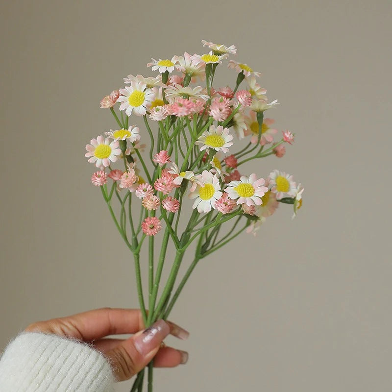 Chamomile artificial flower European dining table small daisy fake flower home outdoor decoration Ono chrysanthemum silk flower