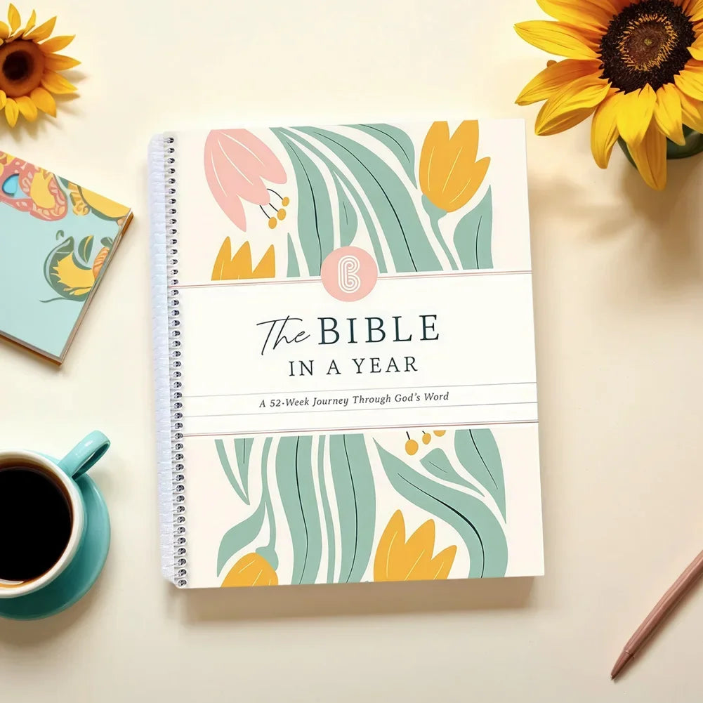 52-Week Bible Study Guide for Women - The Bible in a Year with Spiral Binding, Daily Devotional Journal & Scripture Reading Plan