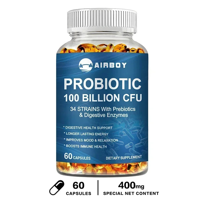 Probiotics 100 Billion CFU - Promotes Intestinal Health, Balances Intestinal Flora, Enhanced Digestive System Function