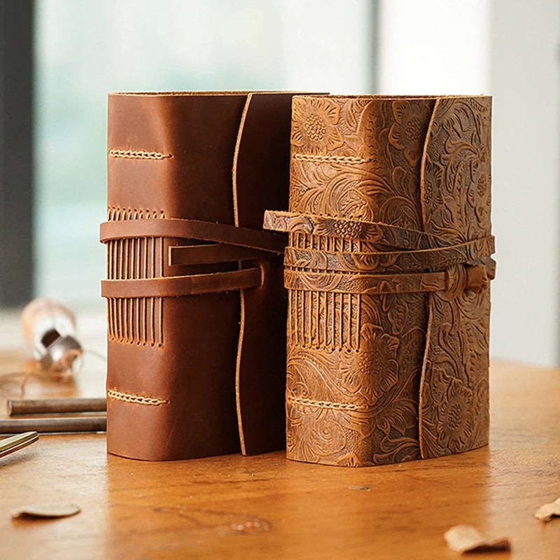 Retro Travel Journal Writing Notebook Diary Leather Bound Notepad Handmade Sketchbook Gift for students Adults Teachers