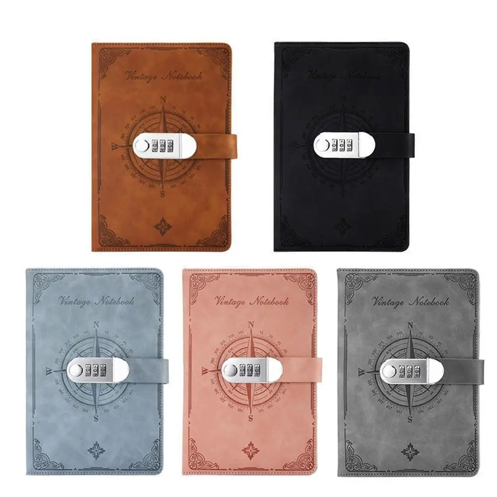 200-Page Password Notebook Diary Book Stationery A5 Notebook With Lock Smooth Writing Stain Resistant Travelers Journal Writing