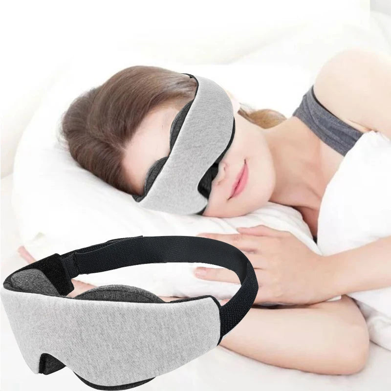 3D Contoured Sleep Mask, Blackout Blinder Eye Mask with Adjustable Pressure & Breathable Fabric, Meditation & Insomnia Relief