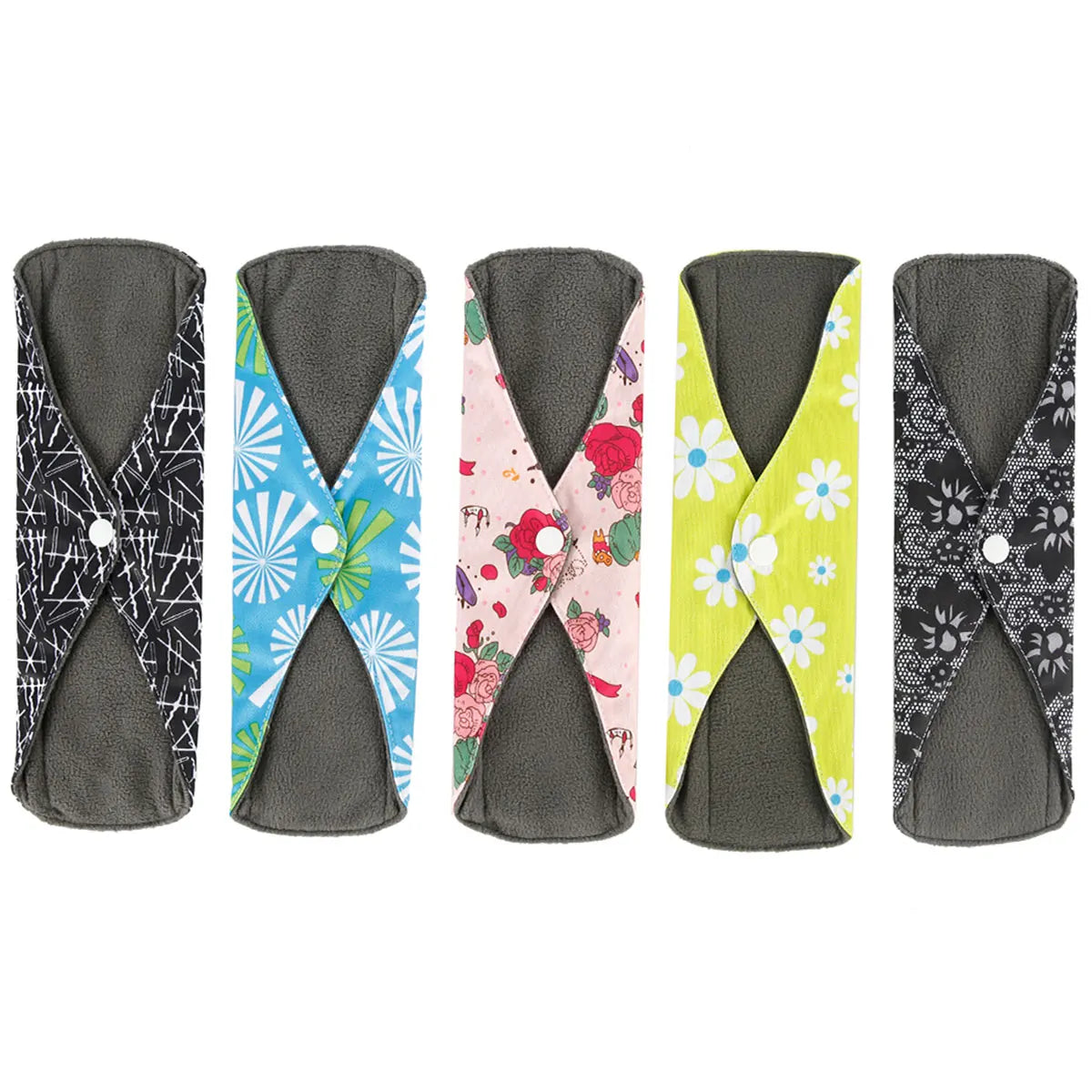 5-16Pcs Women's Reusable Menstrual Pads Absorbent Menstrual Panties  Super-Absorbent Soft and Comfortable Bamboo Sanitary Pads