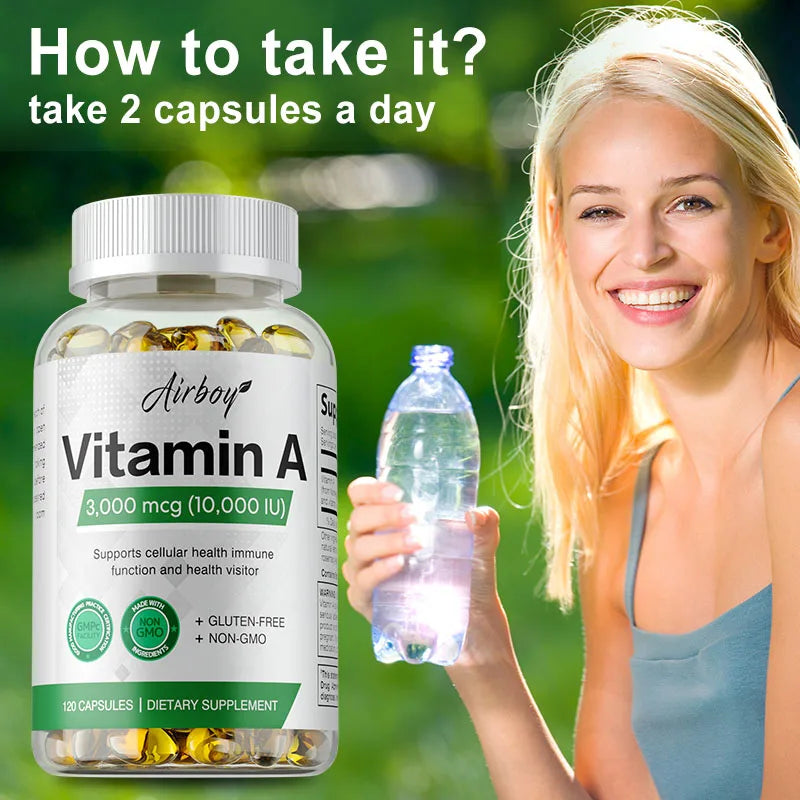 Vitamin A - Supports Healthy Skin &amp; Eyes ,Antioxidant Activity and Immune System &amp; Reproductive Function