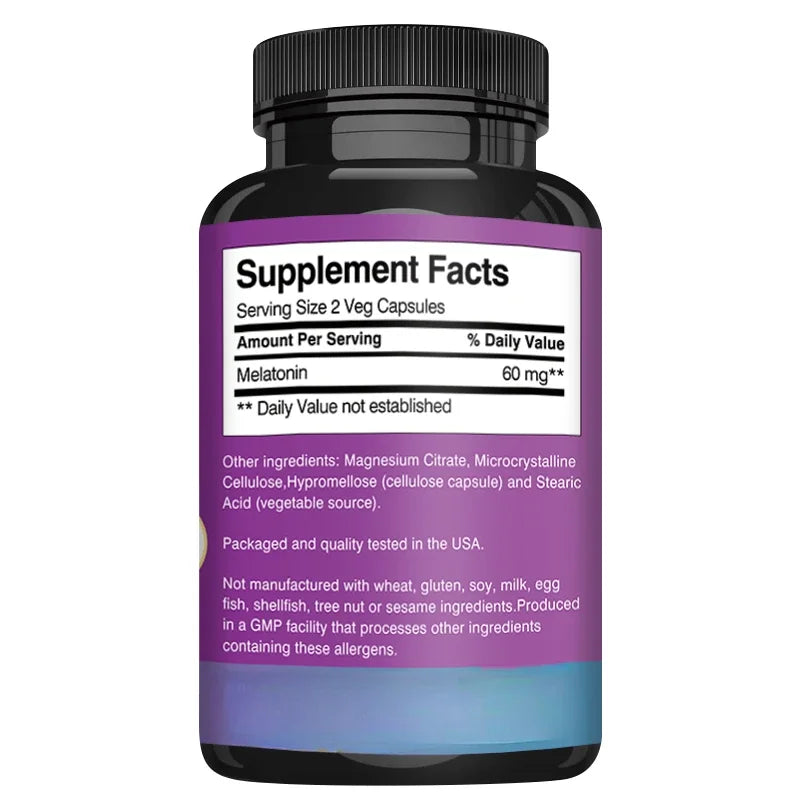 Melatonin Capsules - A Sleep Aid, Help You Fall Asleep Faster, Promote Sleep Health, and Improve Sleep Quality