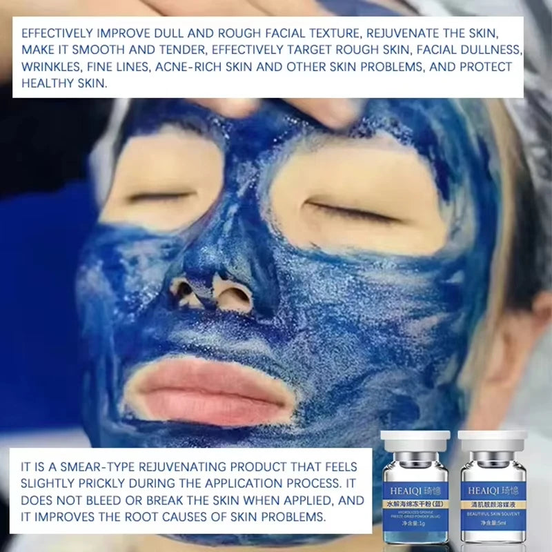 10 vials Blue Sponge Spicules Freeze-dried Collagen Powder Set 80% Microcrystal Natural Biological Extract Sponge Microcrystal