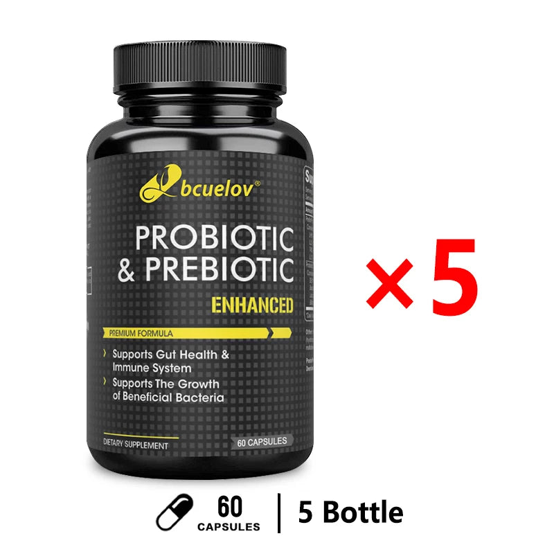 Bcuelov Prebiotics Probiotic Combo - Supports Healthy Digestion &amp; Immune System, Reduces Bloating &amp; Acidity, Weight Loss