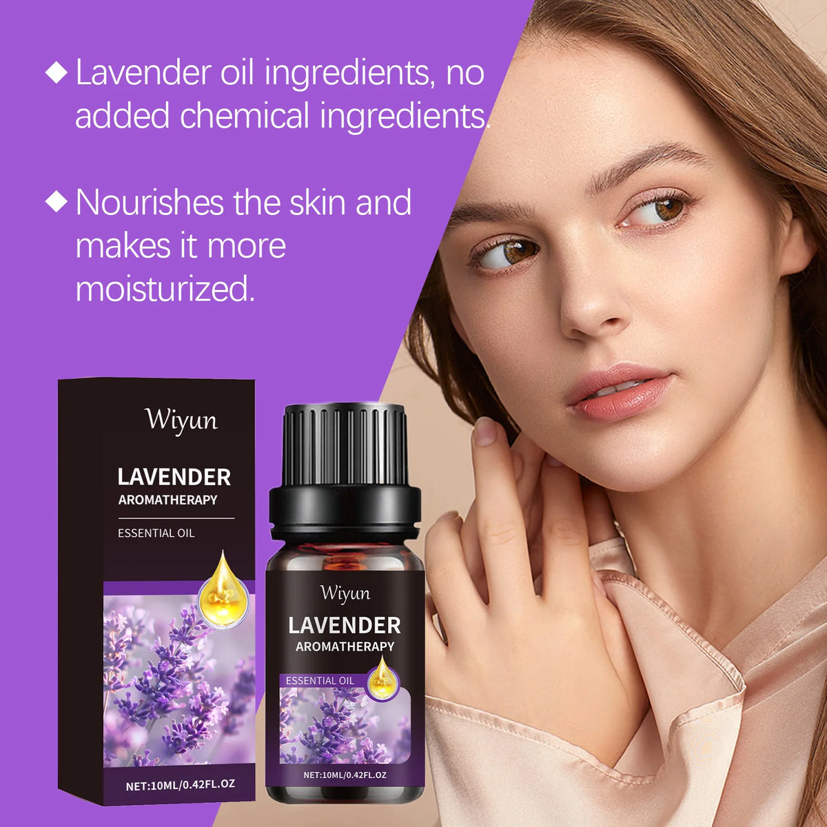 Lavender Essential Oil Moisturizing Nourishing Face Skin Hair Soft Shine Multi-functional Care Oil
