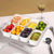2 Grid/4 Grid /8 Grid Snack Box Container, Portable Travel Charcuterie Board with Lid, Refrigerator Food Storage Box Organizer