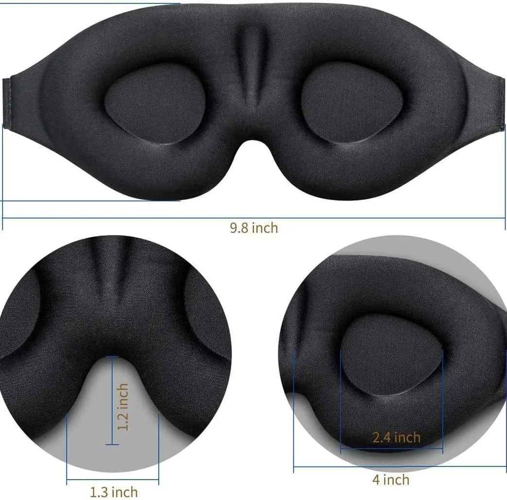 Sleep Mask for Side Sleeper, Complete Light Blocking 3D Sleeping Eye Mask,Mask, Soft Breathable Eye Cove Soft Breathable Eye