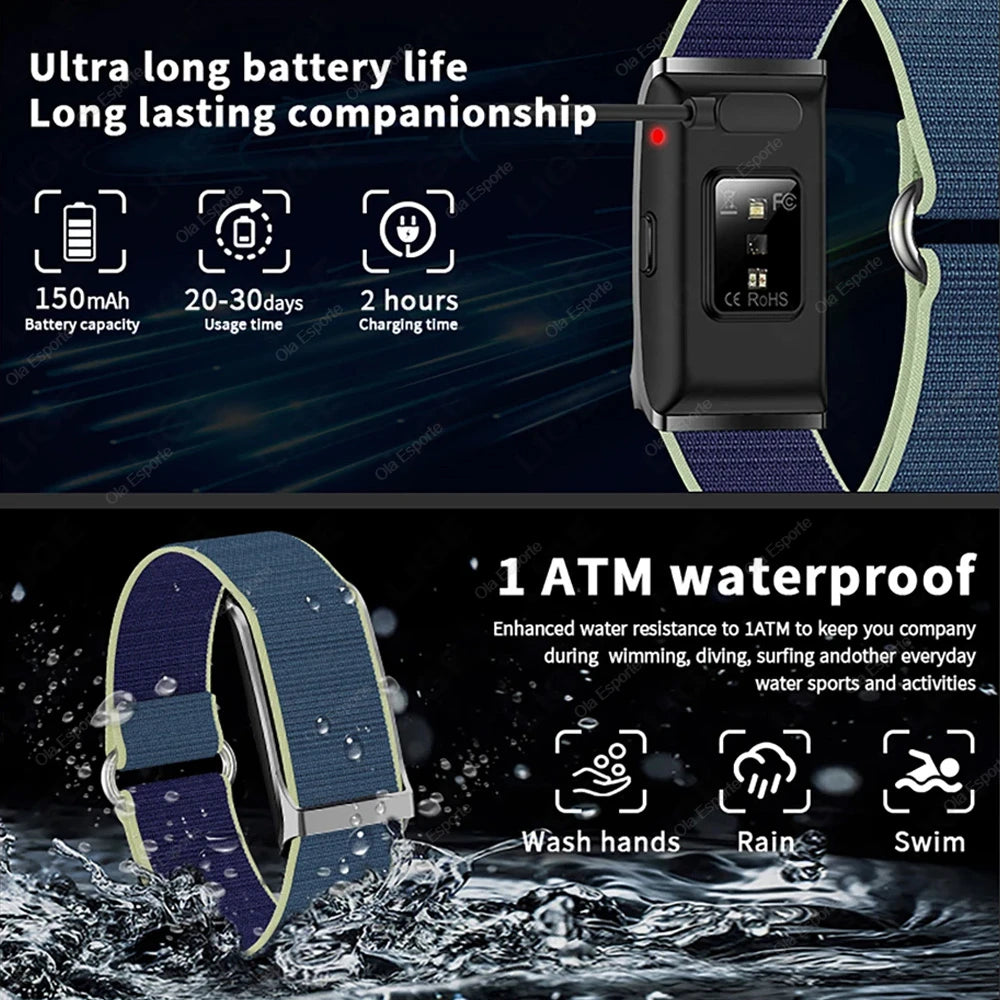 New Sport Fitness Tracker Smart Bracelet Heart Rate Blood Pressure Monitor Pedometer Call Reminder Smartwatch Band for Men Women