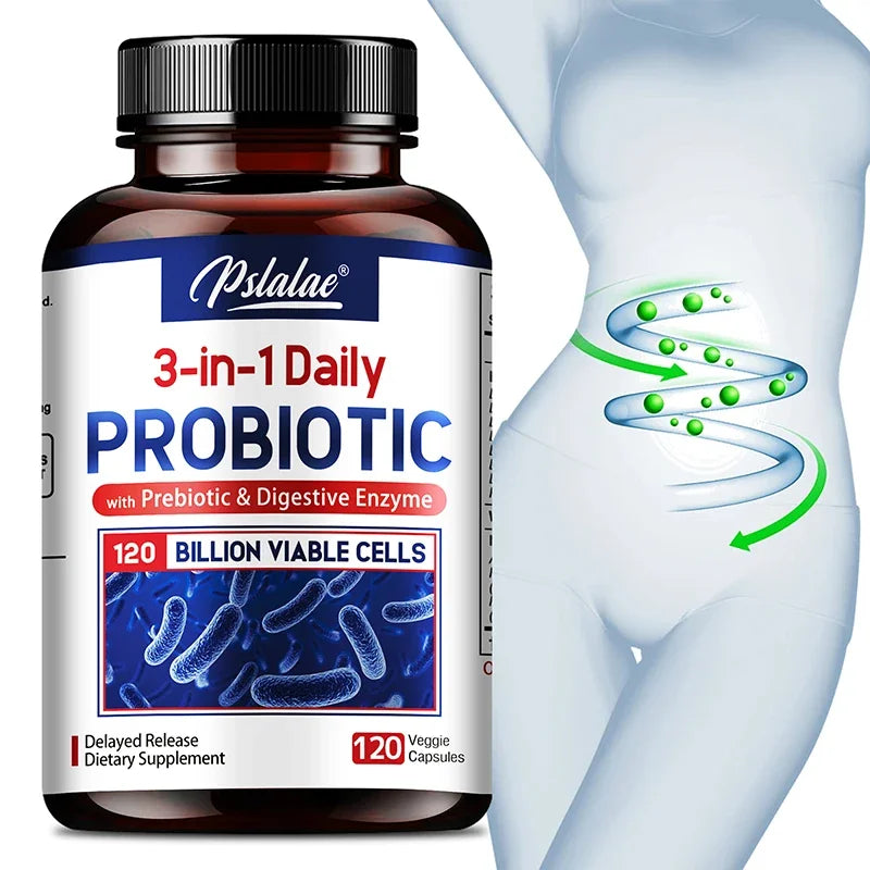 Probiotics + Prebiotics + Digestive Enzymes - Promotes Healthy Digestion, Relieves Bloating, for Gut Health