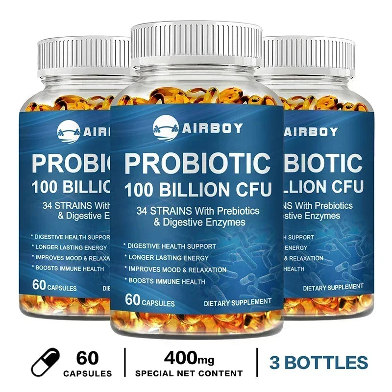 Probiotics 100 Billion CFU - Promotes Intestinal Health, Balances Intestinal Flora, Enhanced Digestive System Function