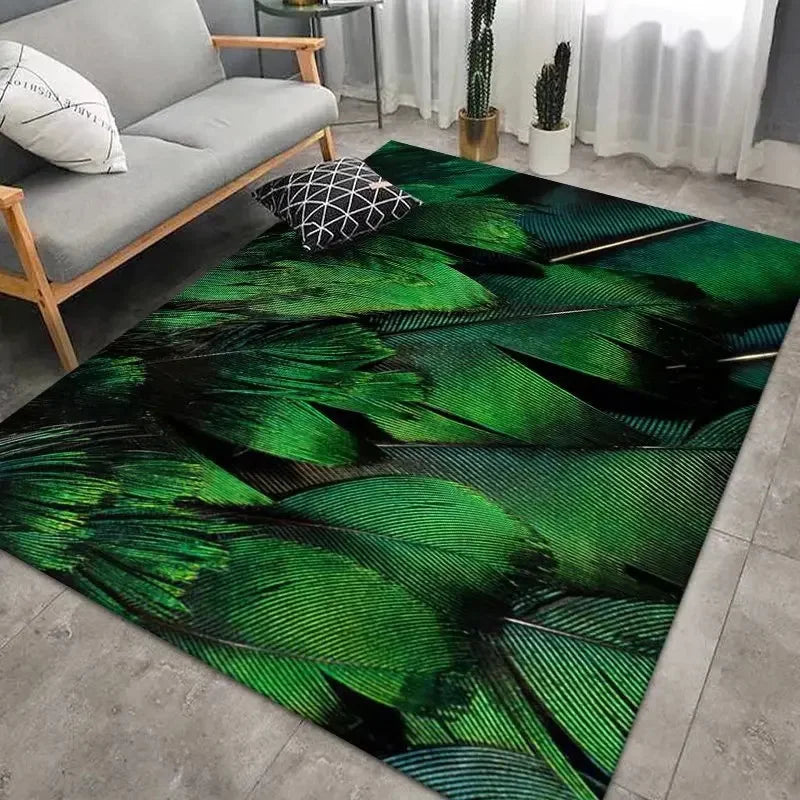 Spring Chamomile Flower Green Lounge Carpet Indoor Outdoor Rural Farmhouse Decor Large Area Rug Camping Kid's Crawling Floor Mat