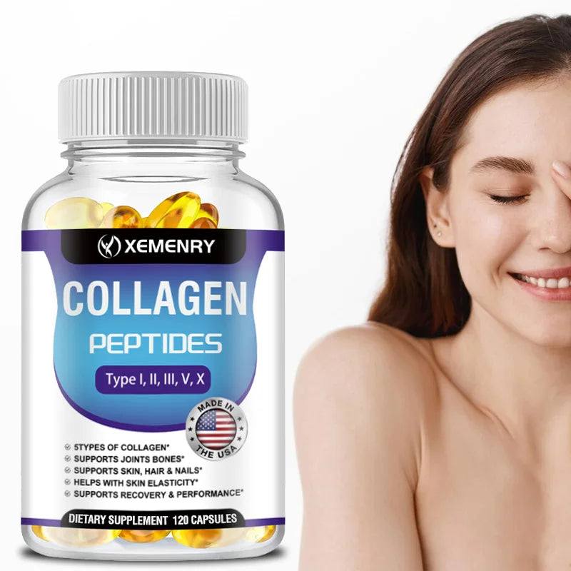 Collagen Peptide Capsules - Boosts Energy, Tightens Skin, Promotes Hair, Skin, Joint Health, Antioxidant