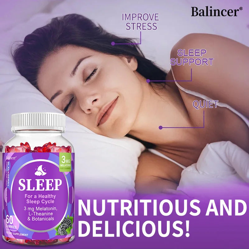 Melatonin Gummies - 3mg, Improve Sleep Quality and Support Deep Sleep, Relaxation During Sleep, Promotes Falling Asleep Quickly