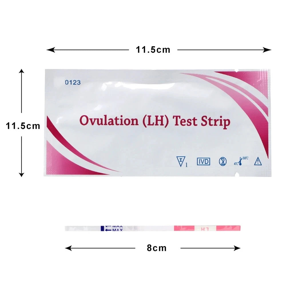 20Pcs Women LH Ovulation Test Strips Over 99% Accuracy Quick Response Fertility Ovulation Tests Strips Home Urine Measuring Kits