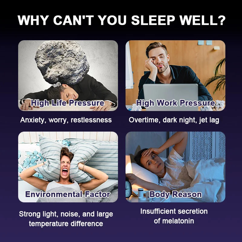 Melatonin Capsules - Relieve Insomnia, Help Improve Sleep Quality, Reduce Waking Time, Help Deep Sleep Beauty Healthy Food
