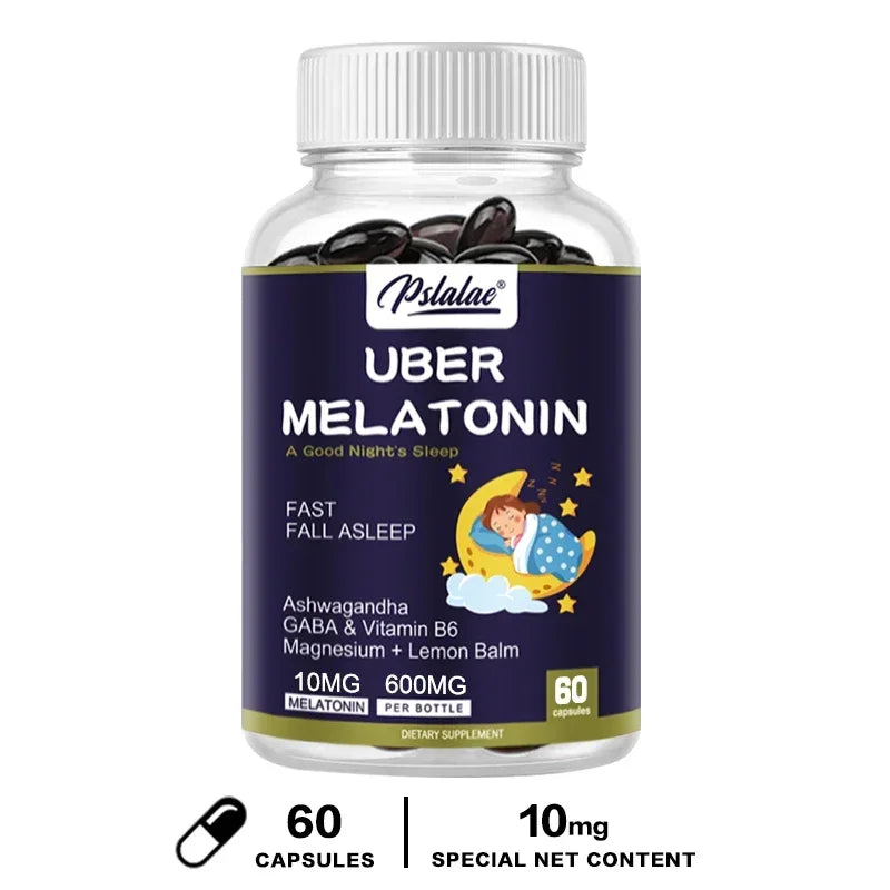 Melatonin Capsules - Support Nervous System and Brain Health, Improve Sleep Quality, Promote Relaxation, and Enhance Immunity