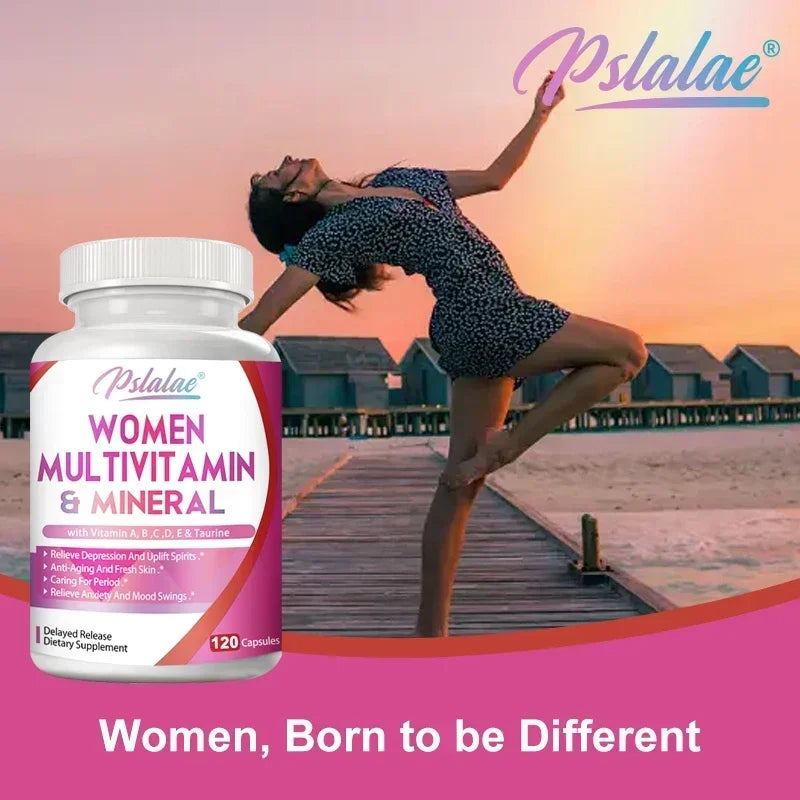Women's Multivitamins &amp; Minerals - Enhances Energy Levels, Anti-aging, Promote Healthy Hair, Skin and Nails
