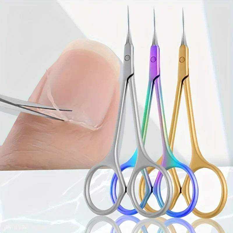 Cuticle Scissors Professional Manicure Small Scissors Dead Skin Remover For Nails Art Stainless Steel Cuticle Cutter!