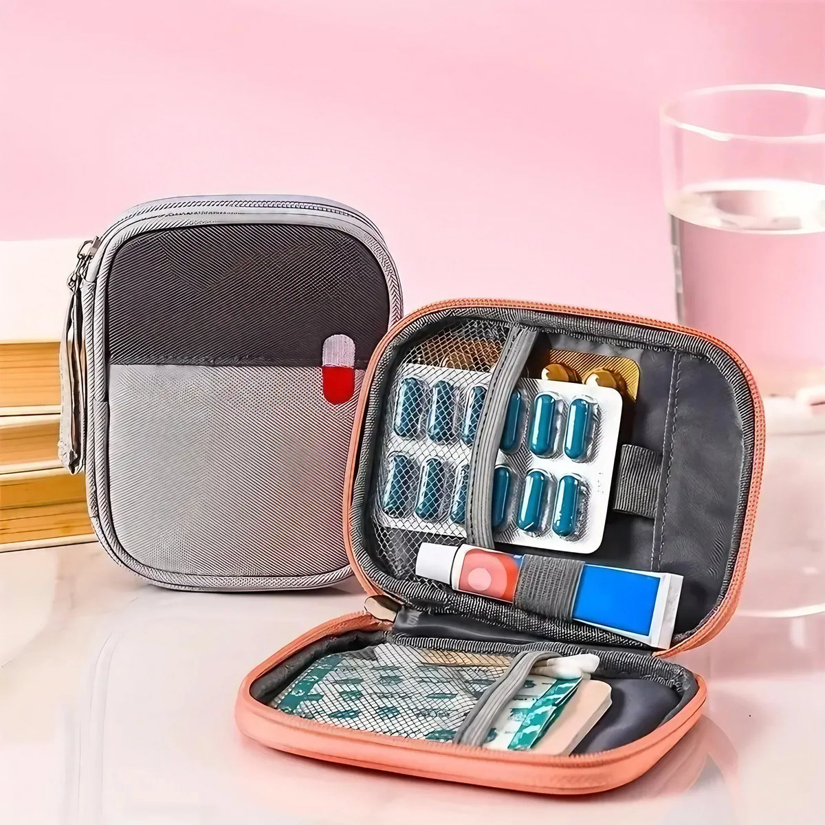 Portable First Aid Kit Compact Medical Storage Box for Travel Home Camping and Outdoor Use Health Care Supplies
