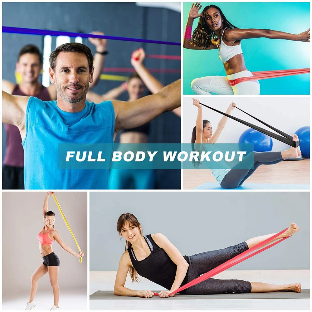 Resistance Bands Pilates Yoga Sport Training Fitness Exercise Home Gym Elastic Band Natural Rubber Latex Yoga Accessories