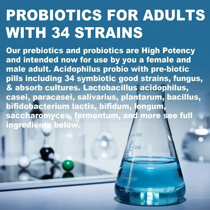 Probiotics 100 Billion CFU - Promotes Intestinal Health, Balances Intestinal Flora, Enhanced Digestive System Function