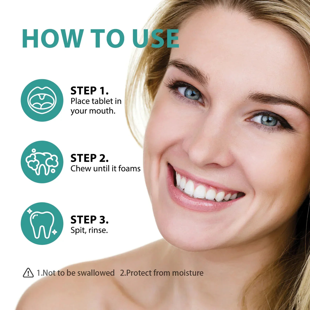 30 Tablets Mint Flavors Toothpaste Tablets Improve Bad Breath Remove tooth Stains Fresh Oral Hygiene Solid Toothpaste Tablet