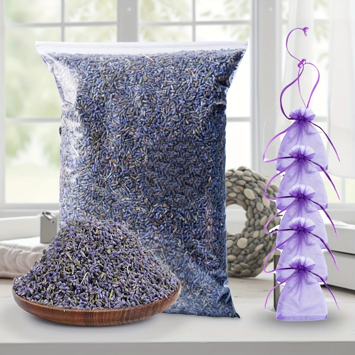 100g/3.5oz Dried Lavender, Aromatic Ingredients. for Home Decoration,Refreshing Clothes, Wedding Decorations, and Parties.