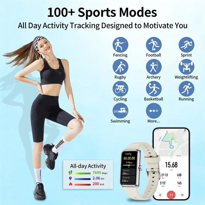 2025 Fitness Tracker Watches for Women Men with Heart Rate Monitor Sleep Tracker IP68 Waterproof Pedometer 1.47" Smart Watch Man