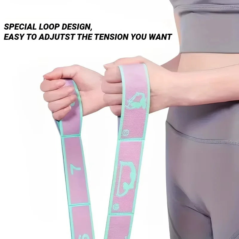 Resistance Band Yoga Auxiliary Stretching Belt Adult Latin Training Elastic Bands Beginner Pilates Dance Loop Fitness Tension