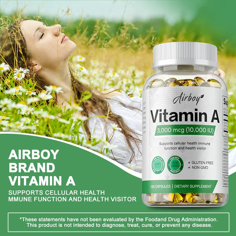 Vitamin A - Supports Healthy Skin &amp; Eyes ,Antioxidant Activity and Immune System &amp; Reproductive Function