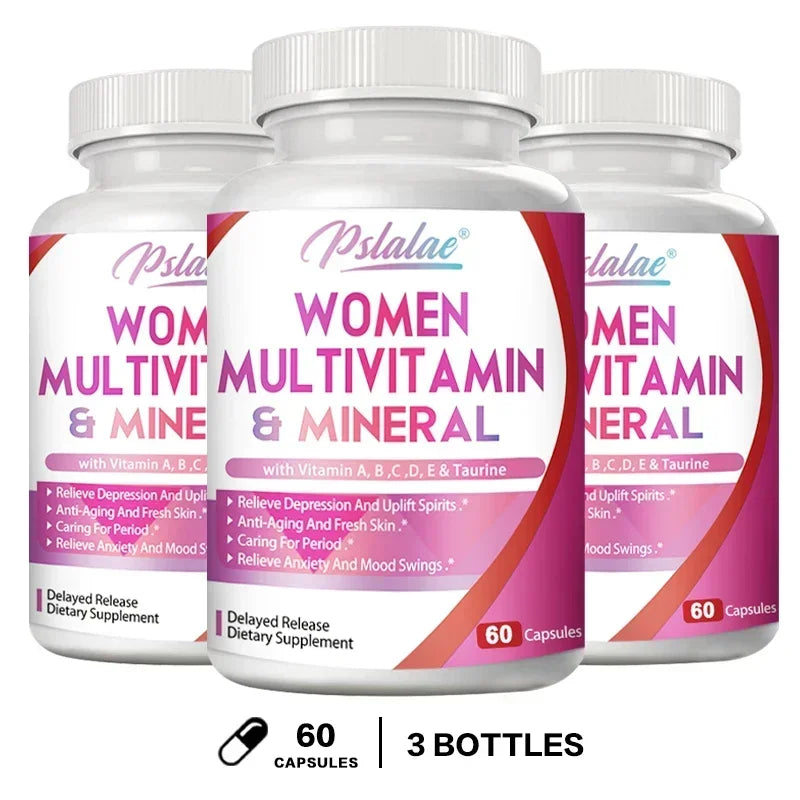 Women's Multivitamins &amp; Minerals - Enhances Energy Levels, Anti-aging, Promote Healthy Hair, Skin and Nails