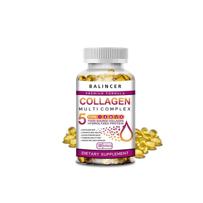 Collagen Peptide Multi-Hair, Skin &amp; Nails, Digestive &amp; Joint Health Supplement, Hydrolyzed Collagen, 120 Capsules