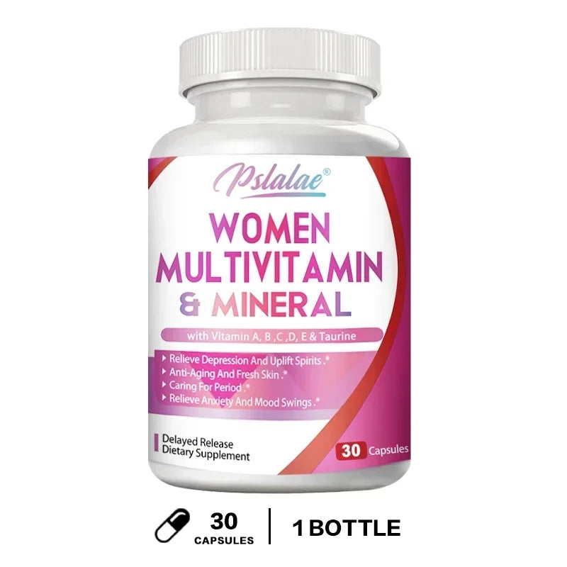 Women's Multivitamins &amp; Minerals - Enhances Energy Levels, Anti-aging, Promote Healthy Hair, Skin and Nails