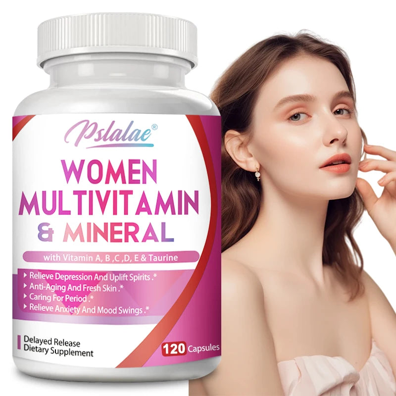 Women's Multivitamins &amp; Minerals - Enhances Energy Levels, Anti-aging, Promote Healthy Hair, Skin and Nails