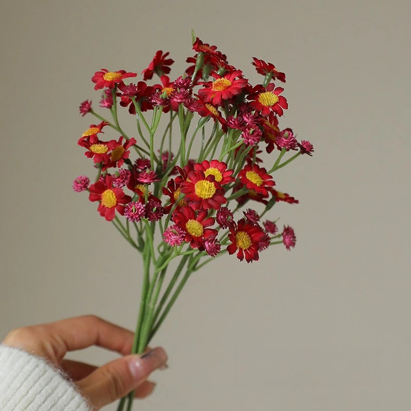 Chamomile artificial flower European dining table small daisy fake flower home outdoor decoration Ono chrysanthemum silk flower