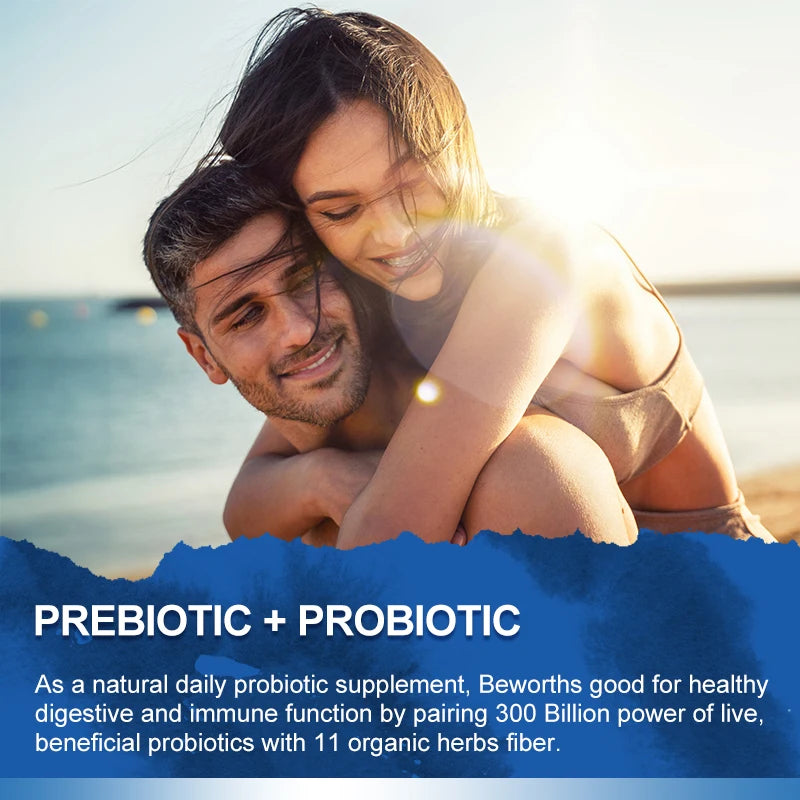 BEWORTHS 300 Billion CFU Probiotic Supplement Supports Digestion, Immunity and Upper Respiratory Health Promoting Digestion