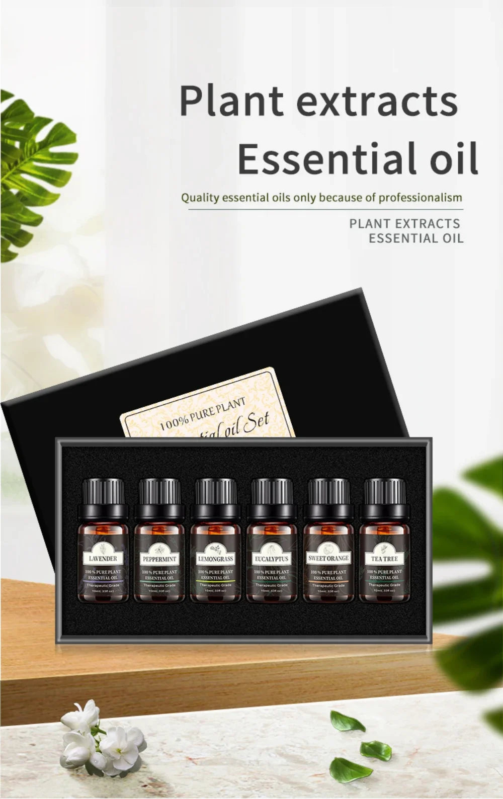 High Quality 100% Pure 10ml Lavender Oil Aromatherapy Essential Oils For Diffuser Relaxation Calming Lavender Rose Lemon Oil