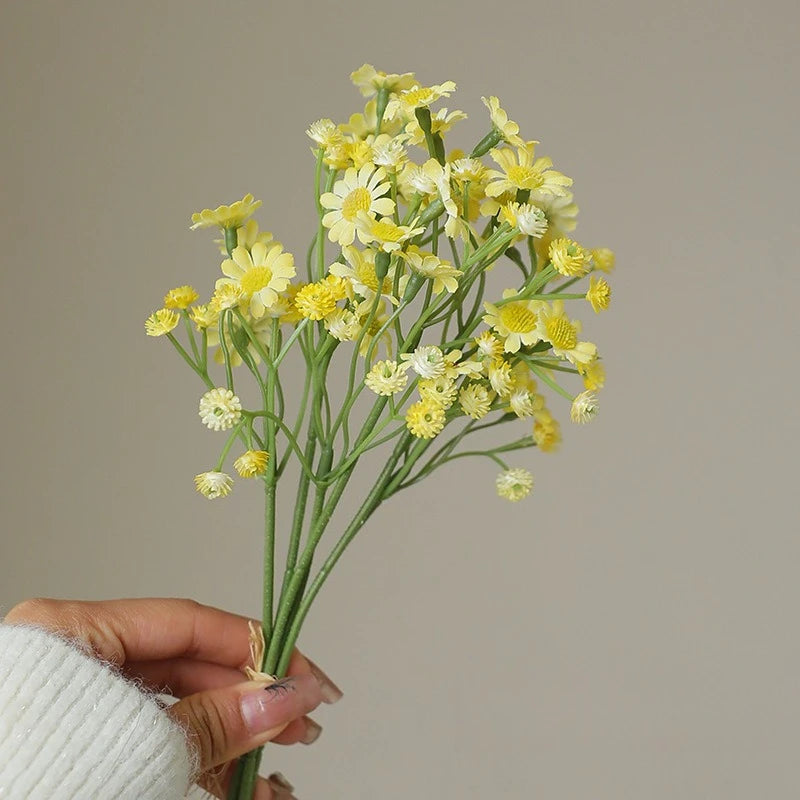 Chamomile artificial flower European dining table small daisy fake flower home outdoor decoration Ono chrysanthemum silk flower