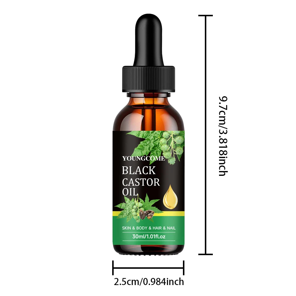 60ml Healthy Organic Castor Oil Improves Hair LineToughness Nourishes The Body Skin Hair Massage Moisturizing Black Castor Oil