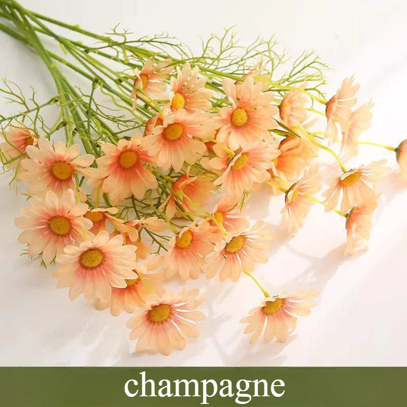 Chamomiles Silk Artificial Flower 60cm Daisy White Fake Flowers Room Wedding Home Table Decorations Party Diy Bouquet Gifts