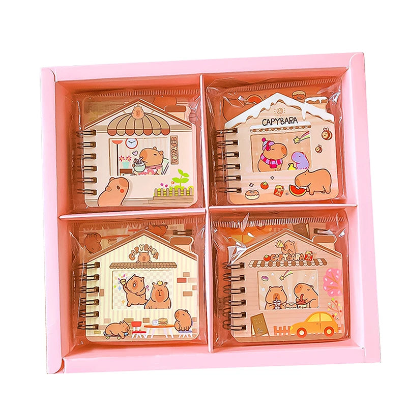 Kawaii Stationery Office Supplies Portable Mini Notebook Cute Capybara Journal Diary School Notebooks For Kid Notepads For Notes
