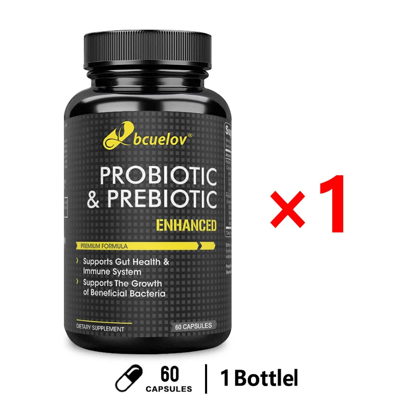 Bcuelov Prebiotics Probiotic Combo - Supports Healthy Digestion &amp; Immune System, Reduces Bloating &amp; Acidity, Weight Loss