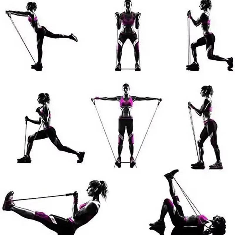 Resistance Bands With Handles Exercise Workout Fitness Band Pull Rope For Men Women Strength Training Equipment At Home