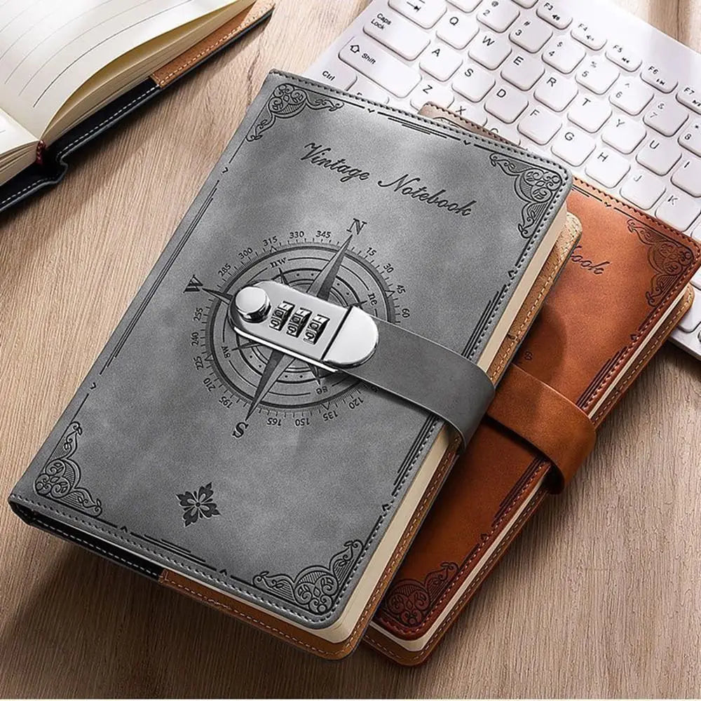 200-Page Password Notebook Diary Book Stationery A5 Notebook With Lock Smooth Writing Stain Resistant Travelers Journal Writing