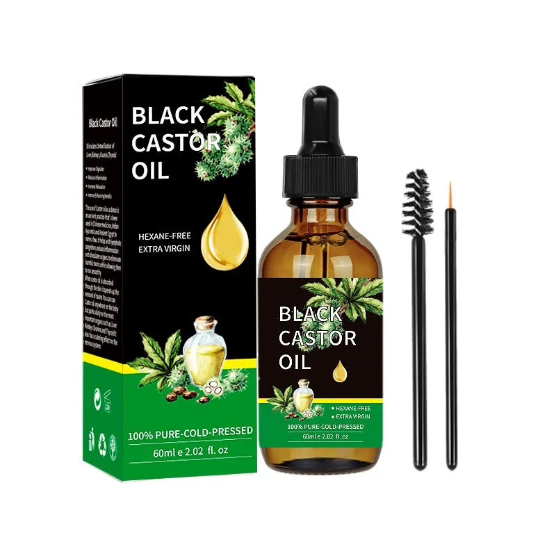 Black Castor Oil Healthy Organic Castor Oil Improves Hair Line Toughness Nourishes The Body Skin Hair Massage Moisturizing 60ml