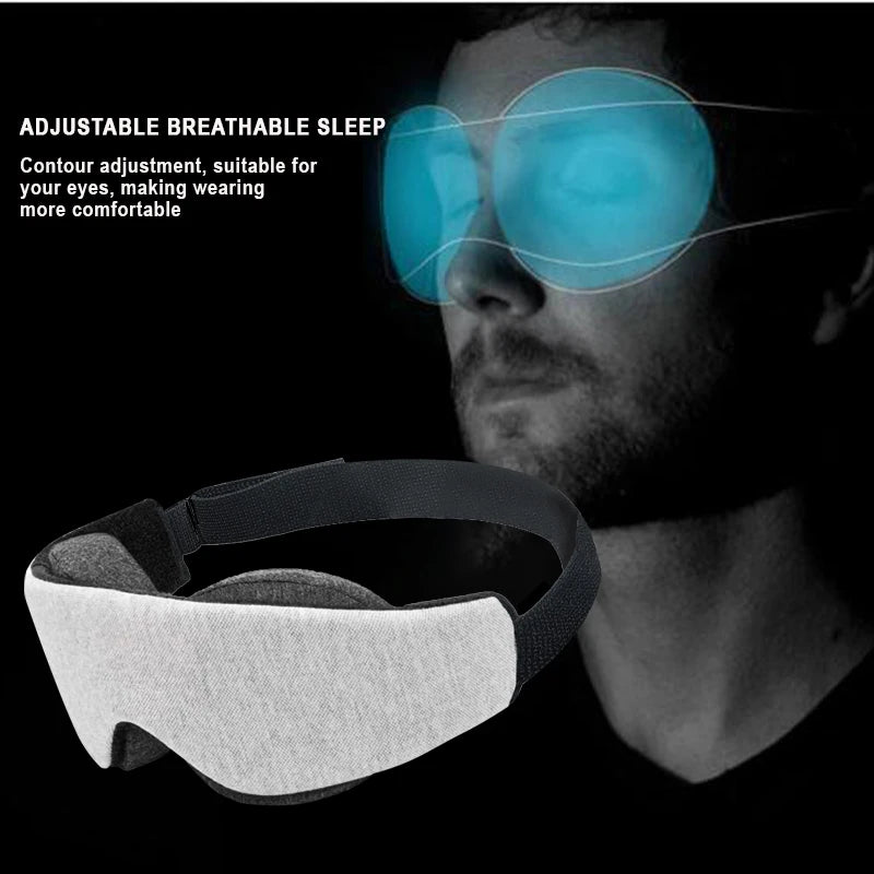 3D Contoured Sleep Mask, Blackout Blinder Eye Mask with Adjustable Pressure &amp; Breathable Fabric, Meditation &amp; Insomnia Relief