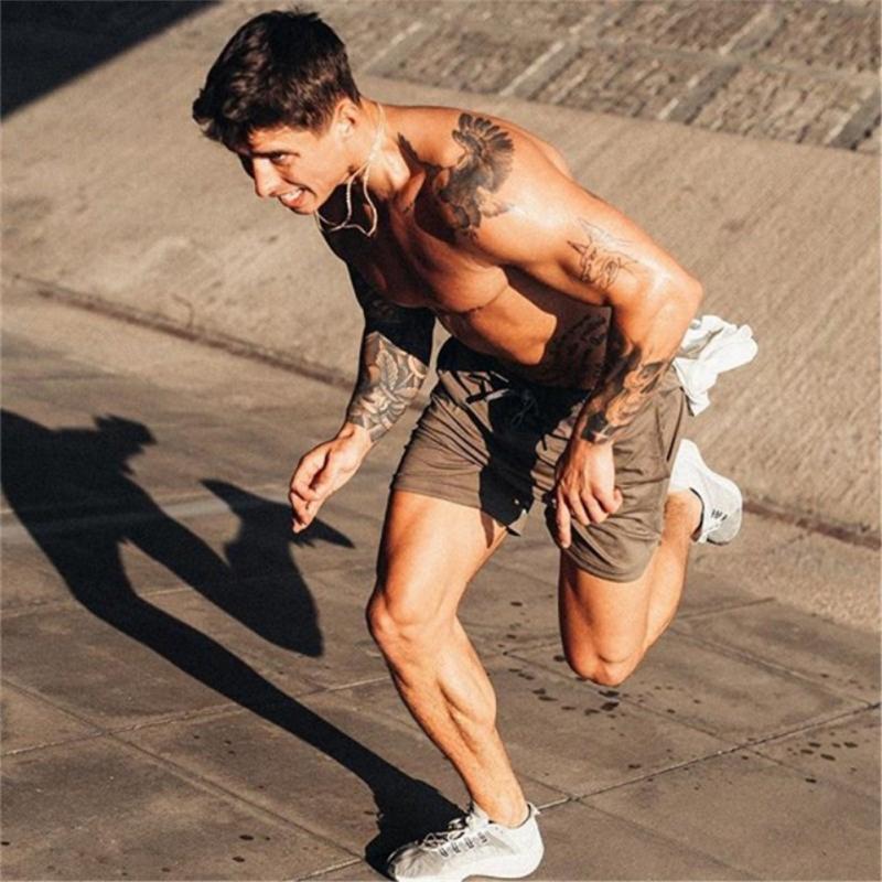 Double-Deck Quick Drying Sports Men Shorts